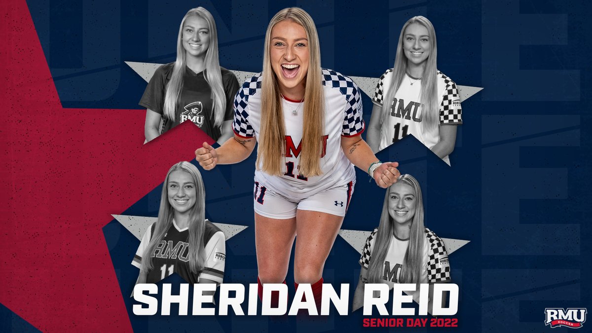 RMUWSoccer's tweet photo. 🎓SENIOR SALUTE⚽️

As we host Youngstown State in our final game of the regular season, we take the time to honor our Class of 2022‼️

👩‍🎓: Sheridan Reid
📍: Camp Hill, Pa.
📚: Nuclear Medicine Technology 

Thank you, Sheridan❗️

#RMUnite | 🔴⚽️🔵 https://t.co/kT83jvurhc