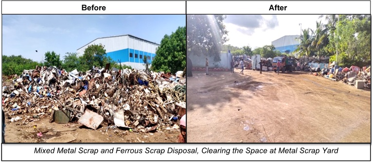 As part of the ongoing #SpecialCampaign2, 116 tons of mixed metal scrap & 998 files have been disposed off at #NavalDockyard, #Visakhapatnam. Cleaning up & arranging shop floors, office spaces, common areas & drydocks are being undertaken to ensure an efficient work environment.