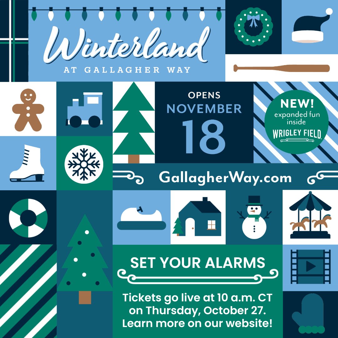 Everything you’ve been waiting for is almost here! ❄️ Set an alarm for tomorrow at 10 a.m. CT. We’re going LIVE with all things #WinterlandatGallagherWay including new activities such as the Wintertube and classics like @TheChristkindl, all starting 11/18: bit.ly/3zdb5Fk