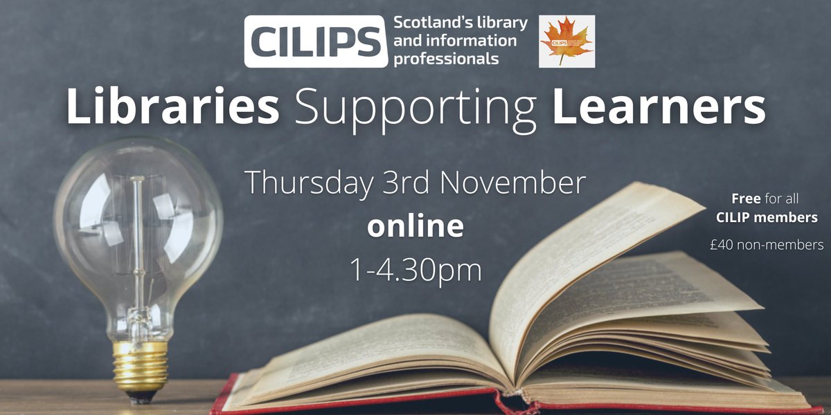 Just one week to go until our third and final online Autumn Gathering of 2022 #LibrariesSupportingLearners. From innovative wellbeing spaces to awards, advocacy and much more, this unique afternoon (free for all @CILIPinfo members) is not to be missed! cilips.org.uk/events/librari…