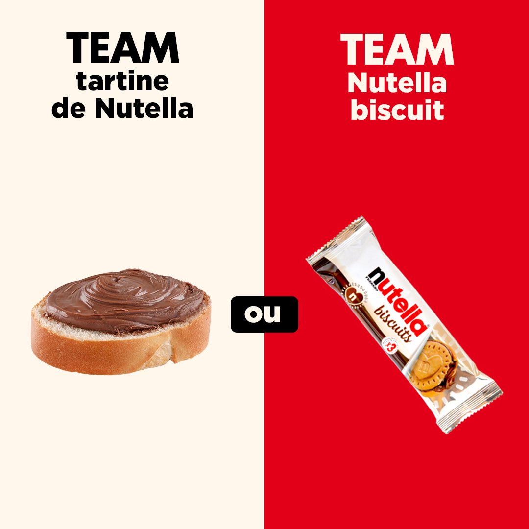 NutellaFR's tweet photo. 3- Tartine ou Nutella biscuit https://t.co/G1aTe2Y7z2