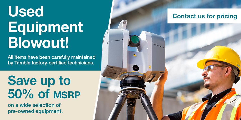 Have you checked out our Used Equipment Blowout? You’ll find savings up to 50% off MSRP on a wide selection of pre-owned equipment for your surveying needs.

Quantities are limited – shop now! hubs.li/Q01qxmg40

#CSDS #Used #PreOwned #Equipment #Surveying