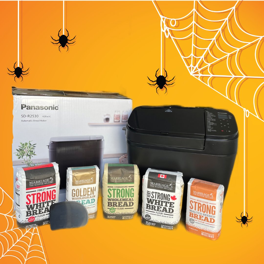 We’ve partnered with <a href="/marriagesflour/">Marriage’s Flour</a> to give you the chance to win this spooktacular bread baking starter pack: Panasonic Breadmaker, branded Marriages dough scraper and selection of bread flours! To enter, like this post, follow <a href="/FABflour/">FAB flour! 🥞☕</a> and <a href="/marriagesflour/">Marriage’s Flour</a> and tag a friend!