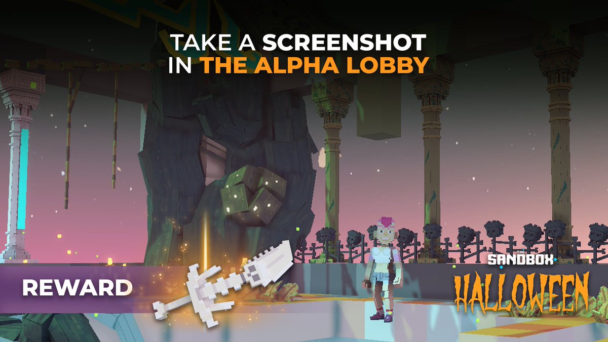 😈 Reach the top of the Alpha Lobby parkour...do you see the black devil (because he sees you...always...👀)

Take a screamshot and enter below for spooky NFT prizes!!! 😱sandbox.game/en/season/cont…