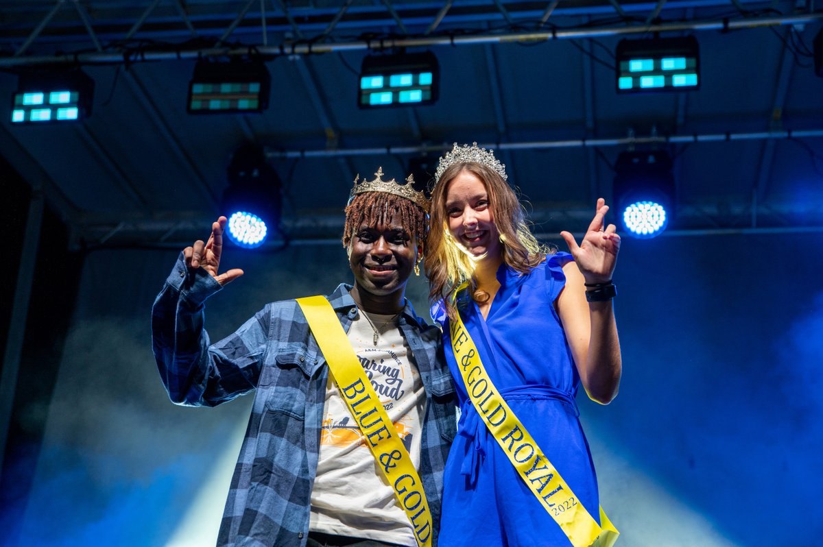 It felt appropriate to have a regal flair for #BGWednesday this week. 👑

Congrats to Javion Lynch and Ashlyn Bimmerle on being chosen as the 2022 #TAMUC Homecoming Blue &amp; Gold Royalty!