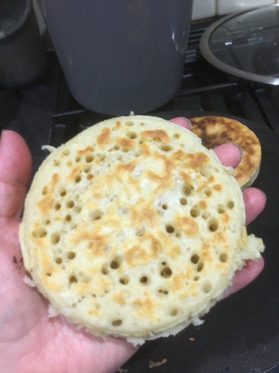 Just a bit longer she thought.

Home made crumpets. Blackcurrant Jam, Honey or Marmite??

#crumpets #homemadecrumpets #homemade #crumpetrings #batter #lotsofholes #toastie #hotplatecooking #porshamcakes #toastedcrumpets #crumpetsandjam #crumpetsandmarmite #Devon