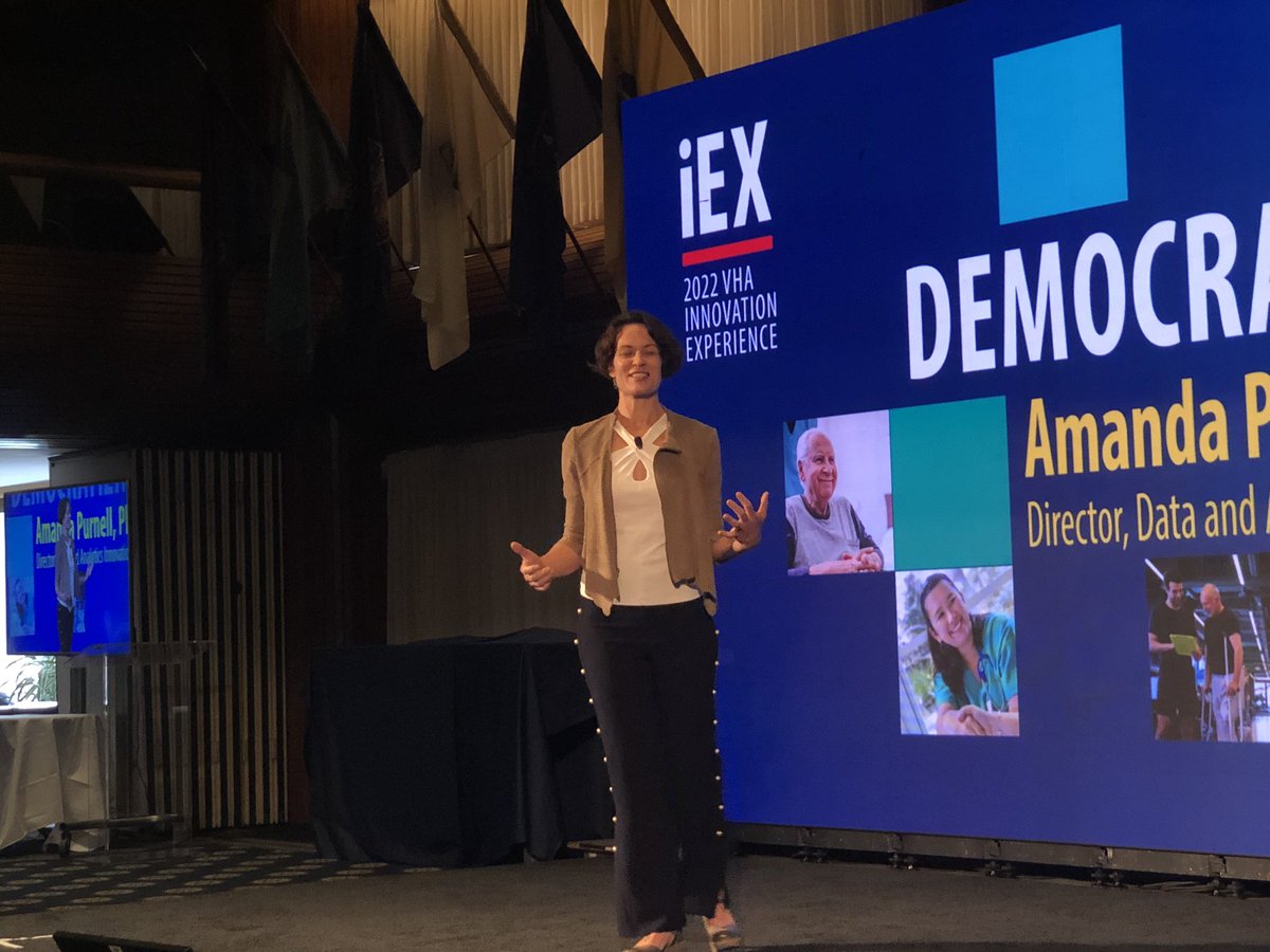 innonurse's tweet photo. #democratizing #data and bridging 🌉 the gap @VAInnovation. Turning data into information to solve problems from #AI to Automation. #iEX https://t.co/DA1S2cUYtY