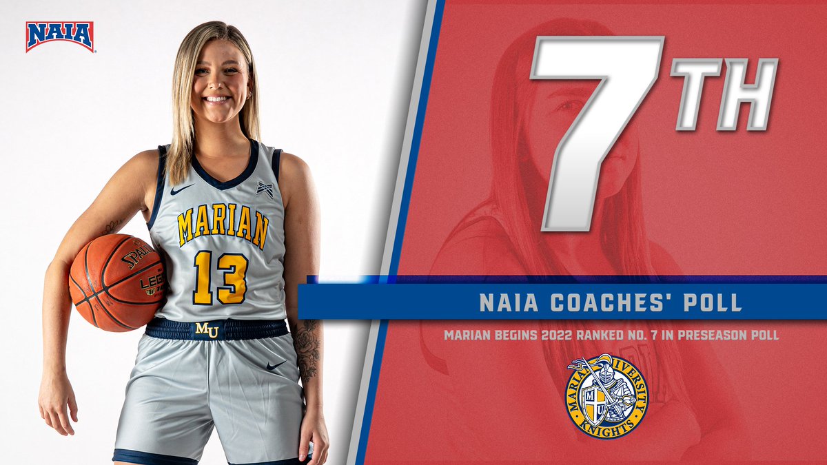 🚨🏀RANKINGS🏀🚨 @MarianUnivWBB kicks off the season ranked No. 7 in the NAIA!! Marian's season will start this Saturday afternoon at Rochester University! 📊: naia.org/sports/wbkb/20…