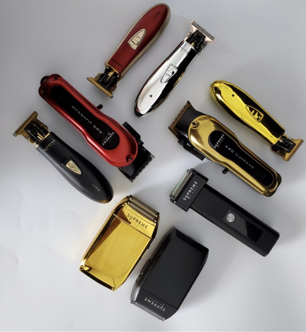 SupremeTrimmer's tweet photo. Professional tools available in a variety of colors 💈🔥 Which one's your favorite?
#supremetrimmer #tshaper #crunch #tfader #proclipper #barber #barbershop #barberlife #barbershopconnect #barberlove #barbersinctv #barbergang #fade #barbers #barbering #haircut https://t.co/UzNtn5snDW