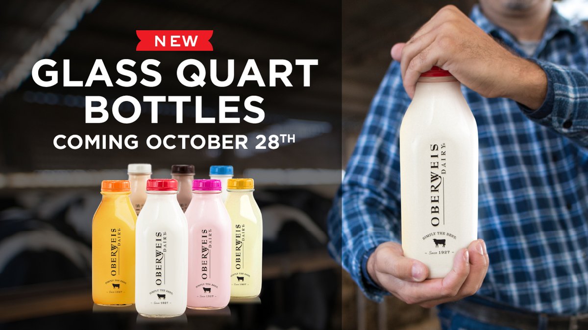 Oberweis's tweet photo. COMING SOON - REUSABLE GLASS QUARTS! We will be offering some amazing new beverages in a new reusable glass bottle. Stay tuned to find out where to find these glass quarts near you! π #glassquartbottles #milkinglass #reusableglass #oberweis #simplythebest https://t.co/UDDXFlVf6g