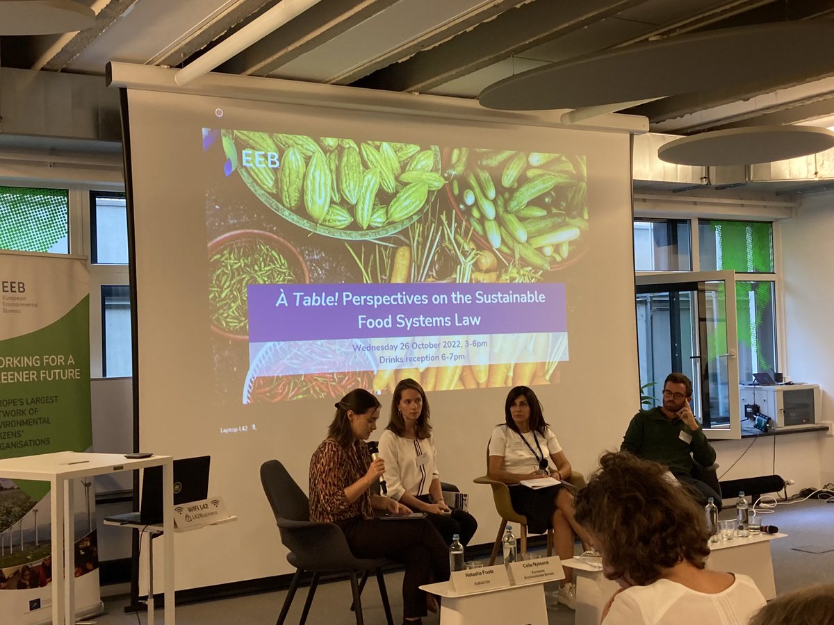 HinseBoonstra's tweet photo. Today ‘A Table Perspective on the Sustainable Food Systems Law’ organised by @Green_Europe. Many interesting contributions on improving food policy, production and consumption to strengthen social, environmental and economic #sustainability. https://t.co/hhFULEO4pG