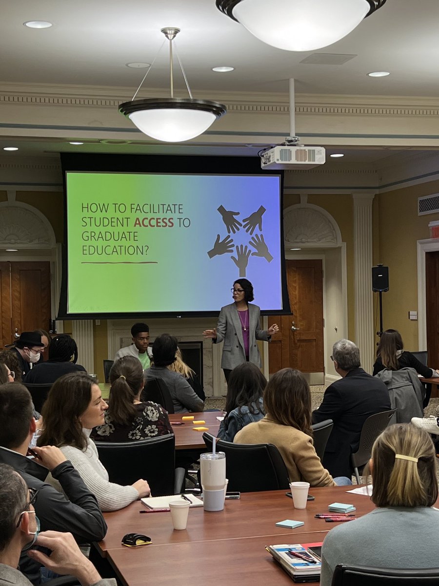 Graduate College Think Tank for faculty/staff underway. Discussing 5 areas of student success: access, attention, retention, graduation, post-graduation.