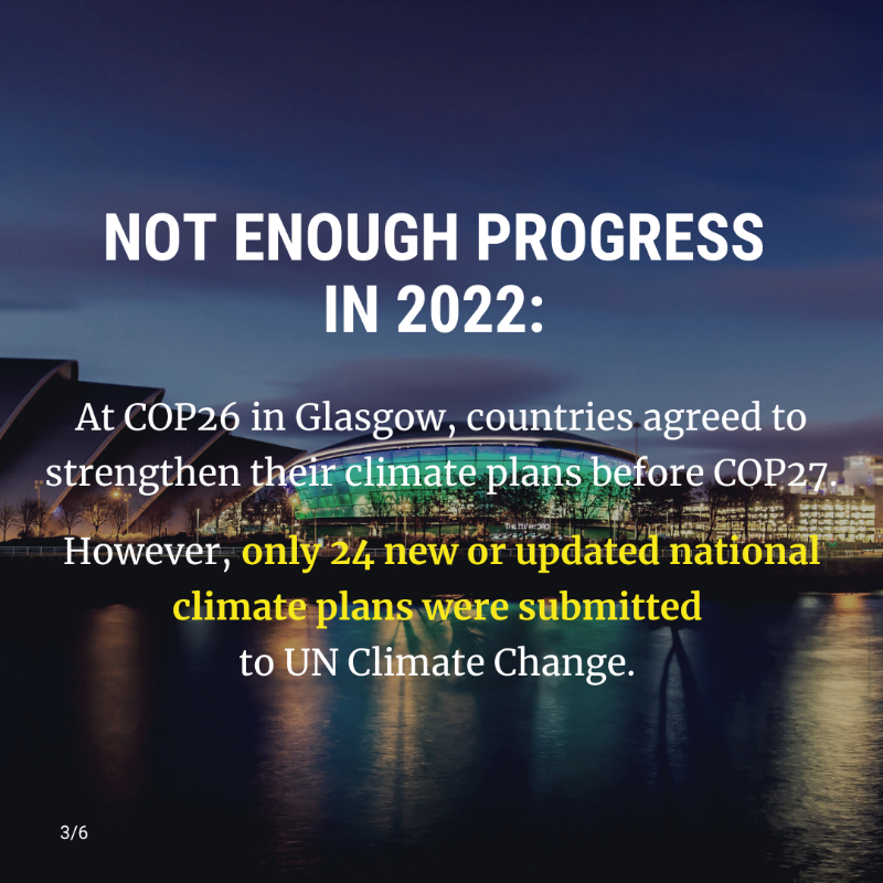 UN's tweet photo. Current climate commitments are not enough to limit global temperature rise to 1.5°C, according to new @UNFCCC report summarizing countries' national climate plans. 

We need more ambitious #ClimateAction now!