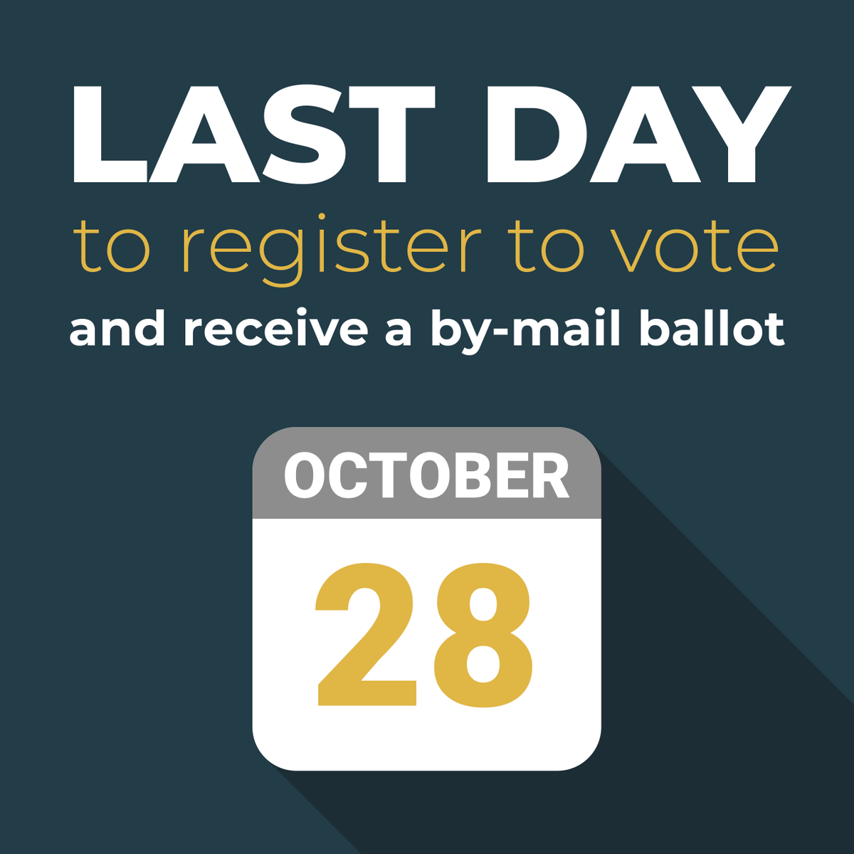 VoteSLCo's tweet photo. Friday is the last day to register to vote and receive a by-mail ballot. If you want to vote by mail and aren't currently registered to vote, please register ASAP! #slco #election2022 https://t.co/z6tNIkax6W