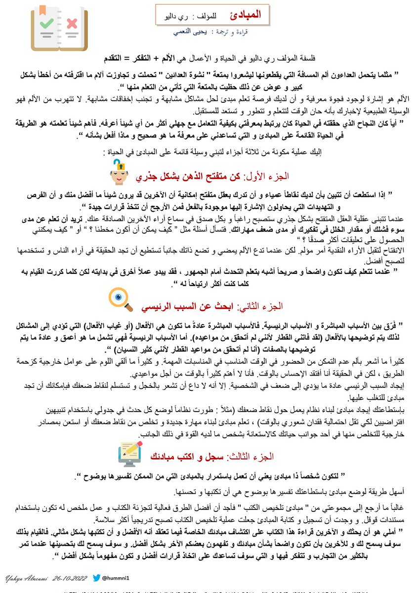 المبادئ       📋

للمؤلف:  ري داليو