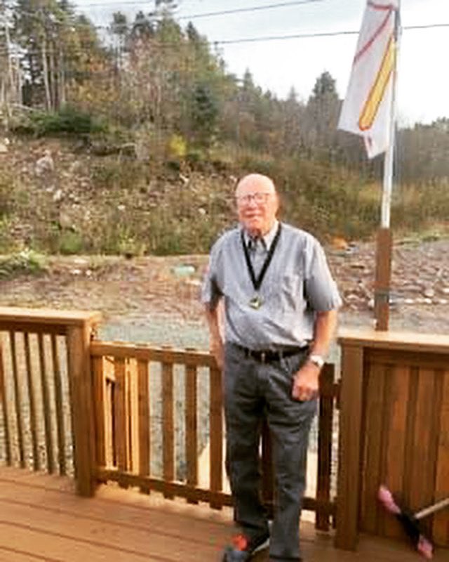 BPHCF's tweet photo. At 87 years young, Mr. Edwin DeGruchy is celebrating his grand accomplishment of completing our 317km #HikeDaBootChallenge this summer. 🏅
Congrats, and we look forward to hiking with you next year!🥳
#CaringForOurCommunities https://t.co/Za9u3CwyVe