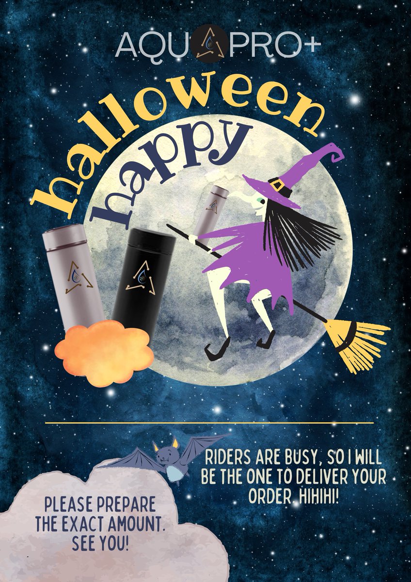 ph_aquaproplus's tweet photo. "Everyone thinks of Halloween as the costume season, but it's also a celebration of creativity, imagination and self-expression."
Share your creativity with us and order now as Witch Aqua is now on duty to deliver your AQUAPRO+!
#BuildingImagination
#HappyHalloween
#AQUAPROPLUS https://t.co/PBXmMxgSbr