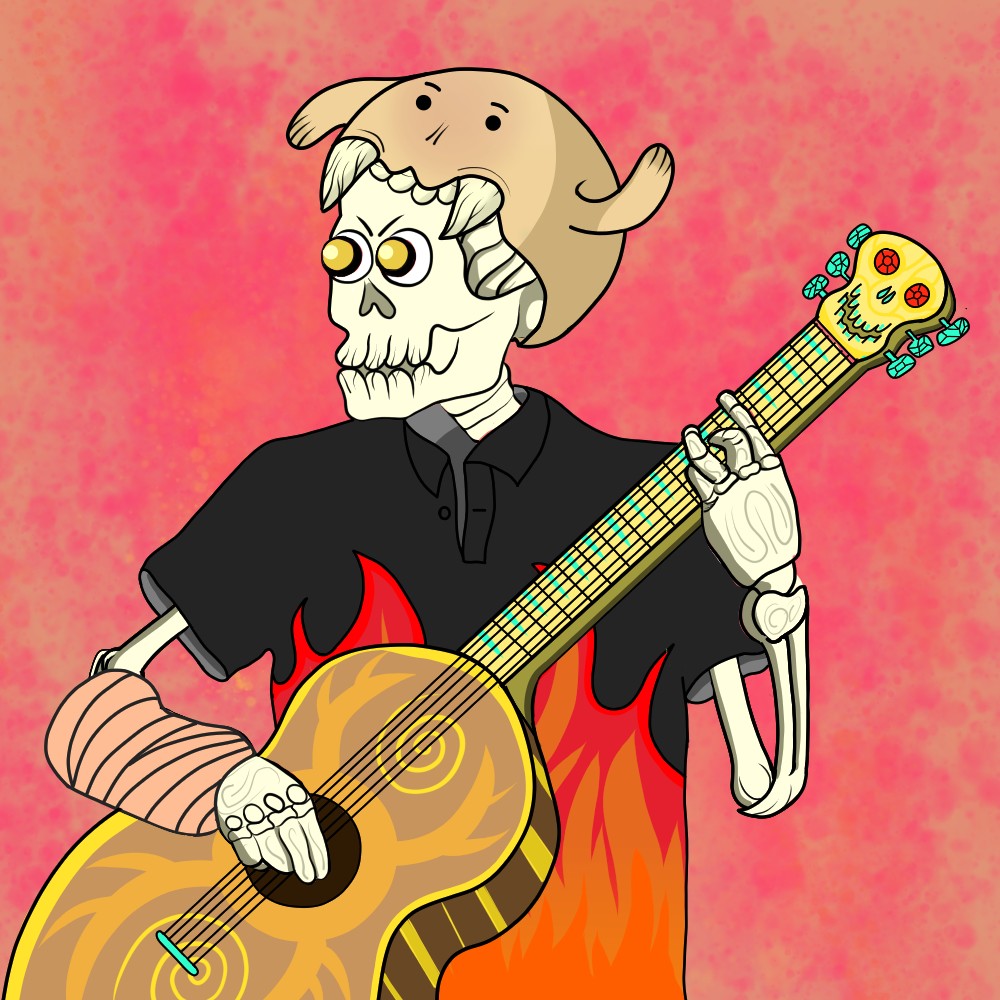Aptos Skeleton Guitar Club tweet media