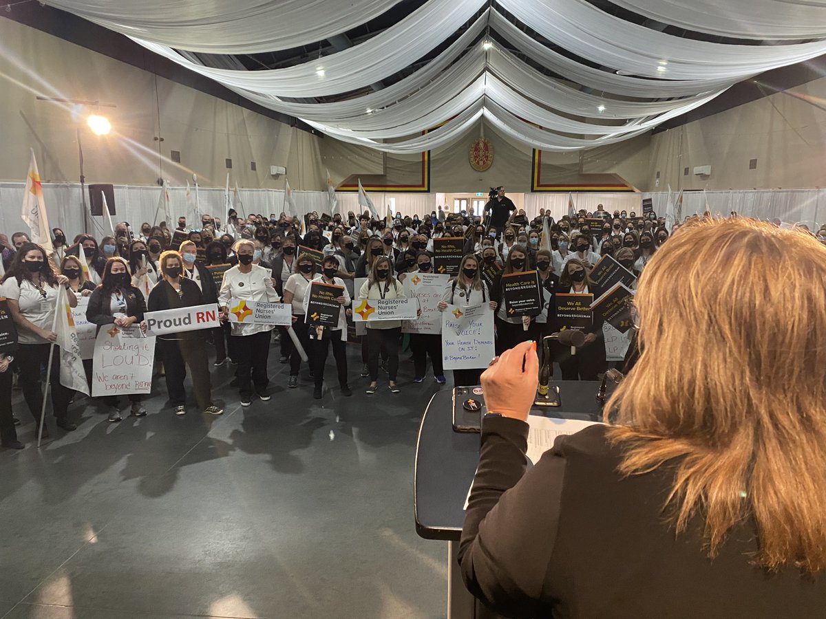 RNU_NL's tweet photo. “There ain’t no power like the power of the nurses, and the power of nurses won’t stop.”  Standing up for patient care and action to address the crisis in health care. #RNU22 https://t.co/RscVrsfe6W