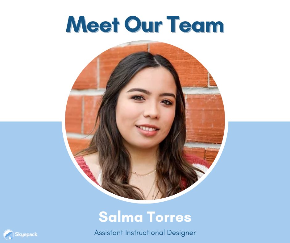 Meet Salma Torres, our assistant instructional designer! Salma is someone who is continually learning and excited for new knowledge. She has a passion for reading and writing that helps her create quality content.

Learn more about our team: ecs.page.link/mtYg9

#Skyepack