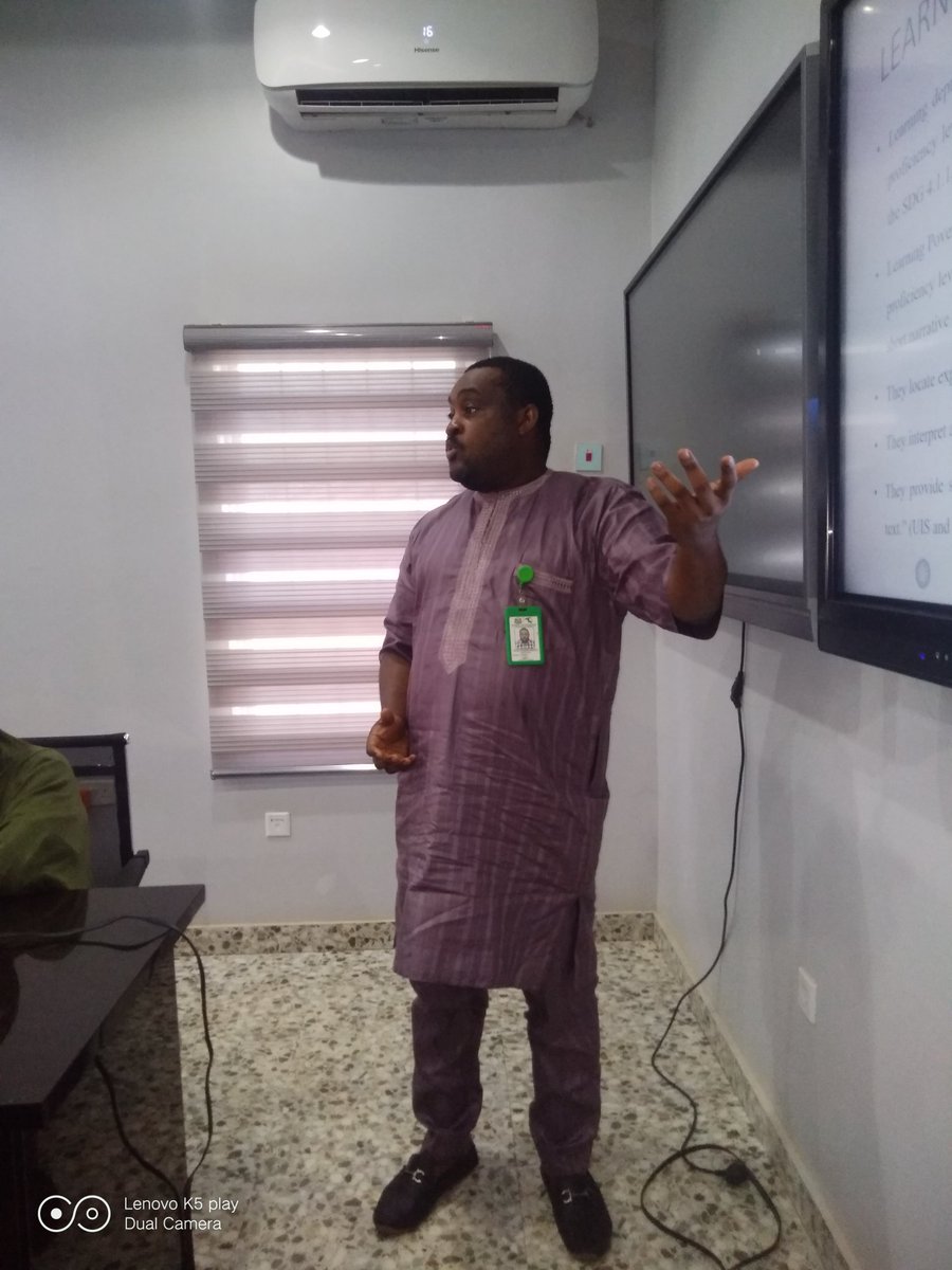 KDBStatisticsNG's tweet photo. The Head of Project Technical Coordination Unit of KDBS, Mr Tochukwu Innocent making a presentation during the Stakeholders meeting on Learning Poverty Assessment. https://t.co/wwENAGG7FD