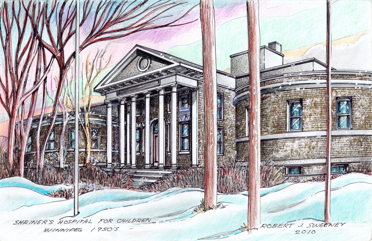 HeritageWPG's tweet image. Sad to see the 1949 Shriners’ Hospital for Crippled Children at 611-633 Wellington Crescent being demolished. 
More: winnipegfreepress.com/breakingnews/2…
📸 Shriner's Hospital For Children, Winnipeg 1950s by Robert Sweeney in 2010.
#NotProtected #LostWinnipeg #Demolished #WinnipegHeritage