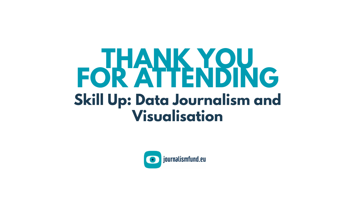journalismfund's tweet photo. Thank to all participants of our Live #Webinar: “Skill Up: Data Journalism and Visualisation”.
If you missed us, just click the link below to access to the recorded version.
https://t.co/7Er17Rw4Df
#datajournalism #earthprogramme #data #training
@amandacox @HelenaBengtsson https://t.co/MgkS54wKRd