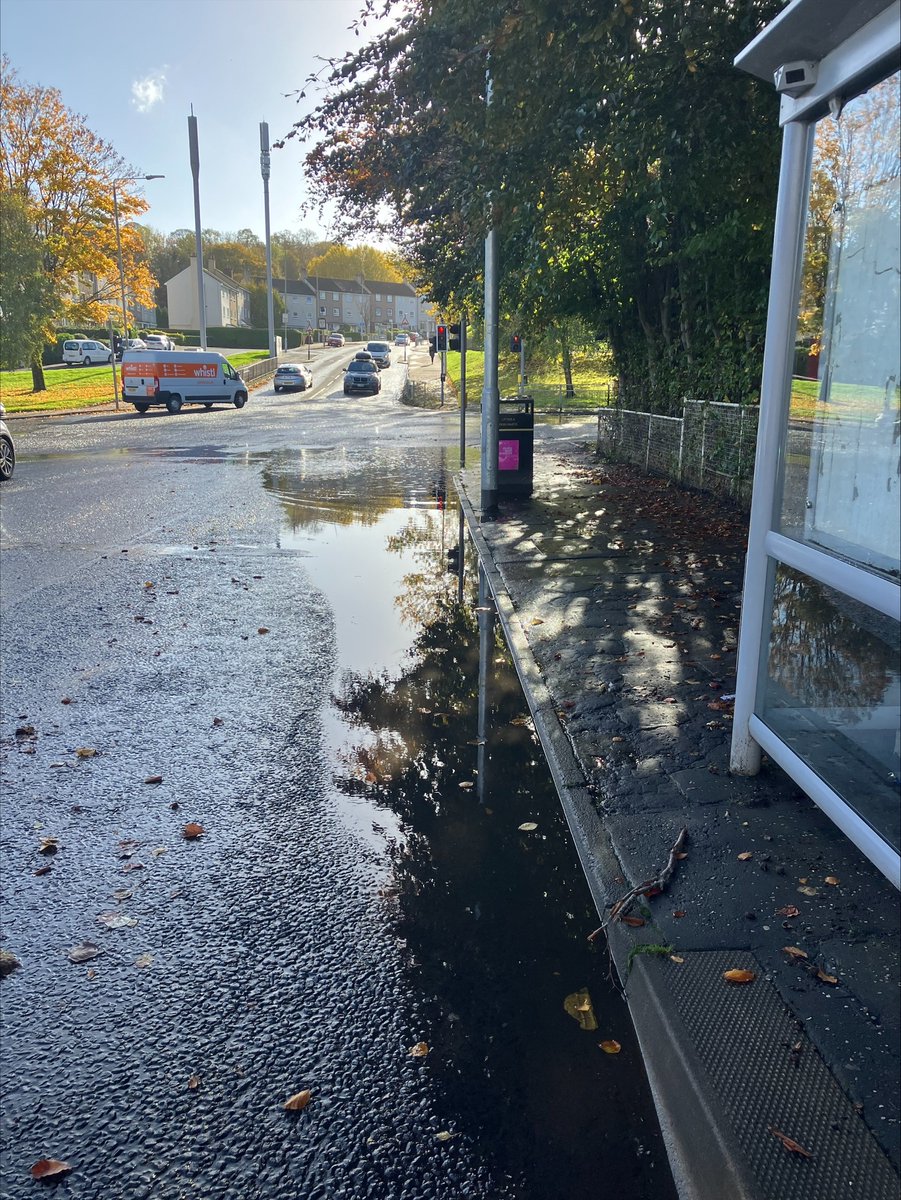 Paul4Linn's tweet photo. Flooding issues at Croftfoot Quadrant (next to St Barts) plus the corner of Croftfoot Rd/Castlemilk Rd reported and deep clean requested. 
 #ActiveSNP #ForLinn https://t.co/vq96PUxLBa