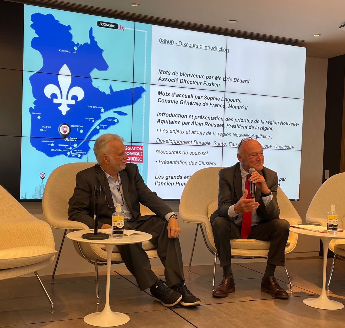 AndreaBrouille's tweet photo. 🇨🇦 Retour sur les 2 premières journées de la mission économique organisée par la Région @NvelleAquitaine à Québec avec 30 entreprises pour rapprocher nos territoires et développer les liens dans des secteurs clés ➡️ eau, robotique et IA, start-up, photonique, santé https://t.co/WBMgIFi4Dm