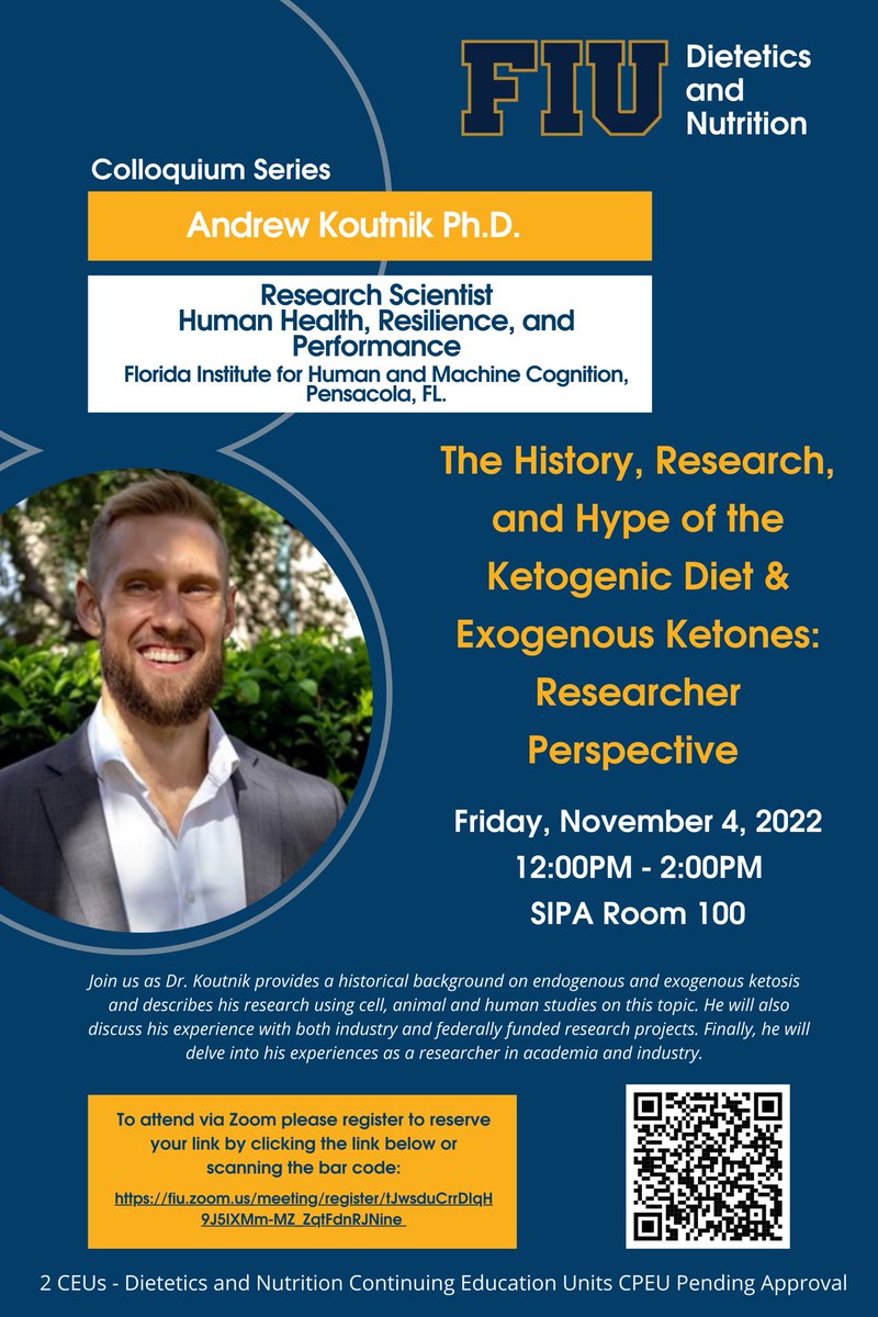 Join us @FiuDietetics on November 4th at 12:00pm!