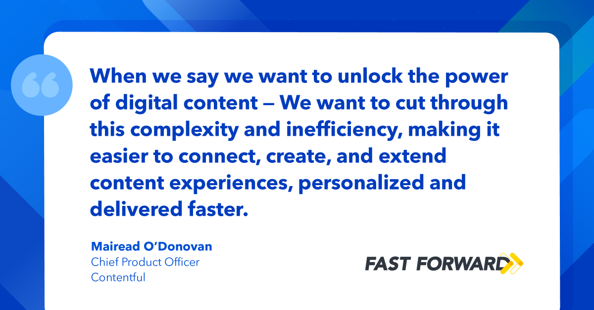 contentful's tweet photo. The future of content is composable. ✨  #FastForwardLive https://t.co/h2Ezmy9vXx