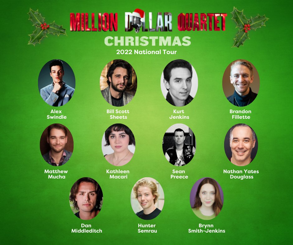 MDQChristmas's tweet photo. Comin' to a city near you...
SO excited to hit the road with this talented group for our 2022 tour of Million Dollar Quartet Christmas🎄
Head to https://t.co/RISG5mWk94 to see if we're hitting your city and buy tickets! #MDQXmas #Elvis #JohnnyCash #JerryLeeLewis #CarlPerkins https://t.co/JcfOlB6kc8