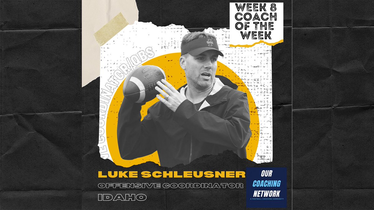 🏈Offensive Coordinator of the Week🏈 Following @VandalFootball's 56-21 win against Portland St, Offensive Coordinator @LukeSchleusner is our OC of the Week👏 They scored 56 points & had 571 yards of offense including 309 on the ground📈 🧵👇