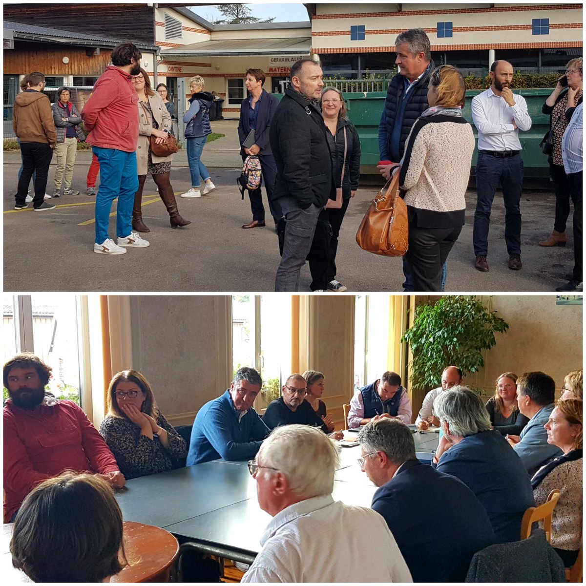 dsden_80's tweet photo. Gilles Neuviale, #DASEN80 s'est déplacé ce jour à #Conty. Enseignants, conseillers pédagogiques, collège, #MFRConty, mairie, communauté de communes #CC2SO, @Somme_fr réunis dans un élan commun : préparer la rentrée du 7 novembre. MERCI à tous. https://t.co/2YEOecTl3R