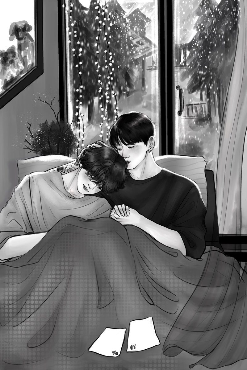 💌 Slow Burn, Late Bloomer 💌

• taekook, established relationship
• written as part of the <a href="/taekookfeature/">highlights (complete)</a> anthology 
• art by the incredible <a href="/eskeyvee/">eskey🫐</a>

In the aftermath of a fight, Jungkook wakes to a series of notes dotted around their apartment.

archiveofourown.org/works/42646404