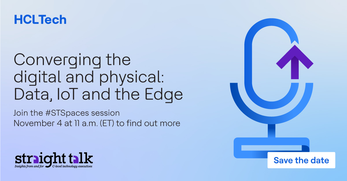 Tune in to the conversation on Nov 4 at 11 a.m. ET with <a href="/KirkDBorne/">Kirk Borne</a> and <a href="/nickismail123/">Nick Ismail</a> to discuss how technologies like #robotics, #digitaltwins, #bigdata, Industrial #IoT and more are transforming asset-heavy sectors. Save the date: bit.ly/3SIybKN #STSpaces #STinsights