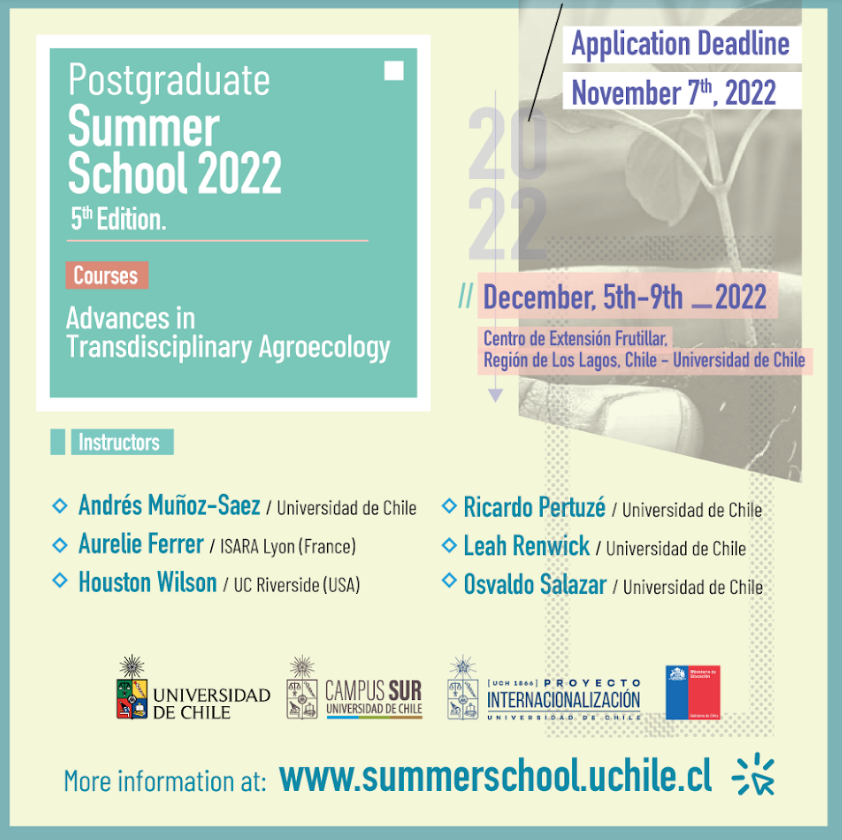 amunozsaez's tweet photo. Anunciamos nuestro curso de postgrado "Advances in Transdisciplinary Agroecology", junto a colegas de @isaralyon @UCRentomology @agronomiauchile. Hay becas para estudiantes Latinoamericanos! 👀🌎 Más info https://t.co/vi1kRod4vz https://t.co/rSyWMcZee4