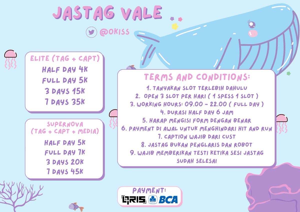 Yang need jastag besok, aku masih avail selain app prem dan netf only ya

#ZonaUang #zonajajan