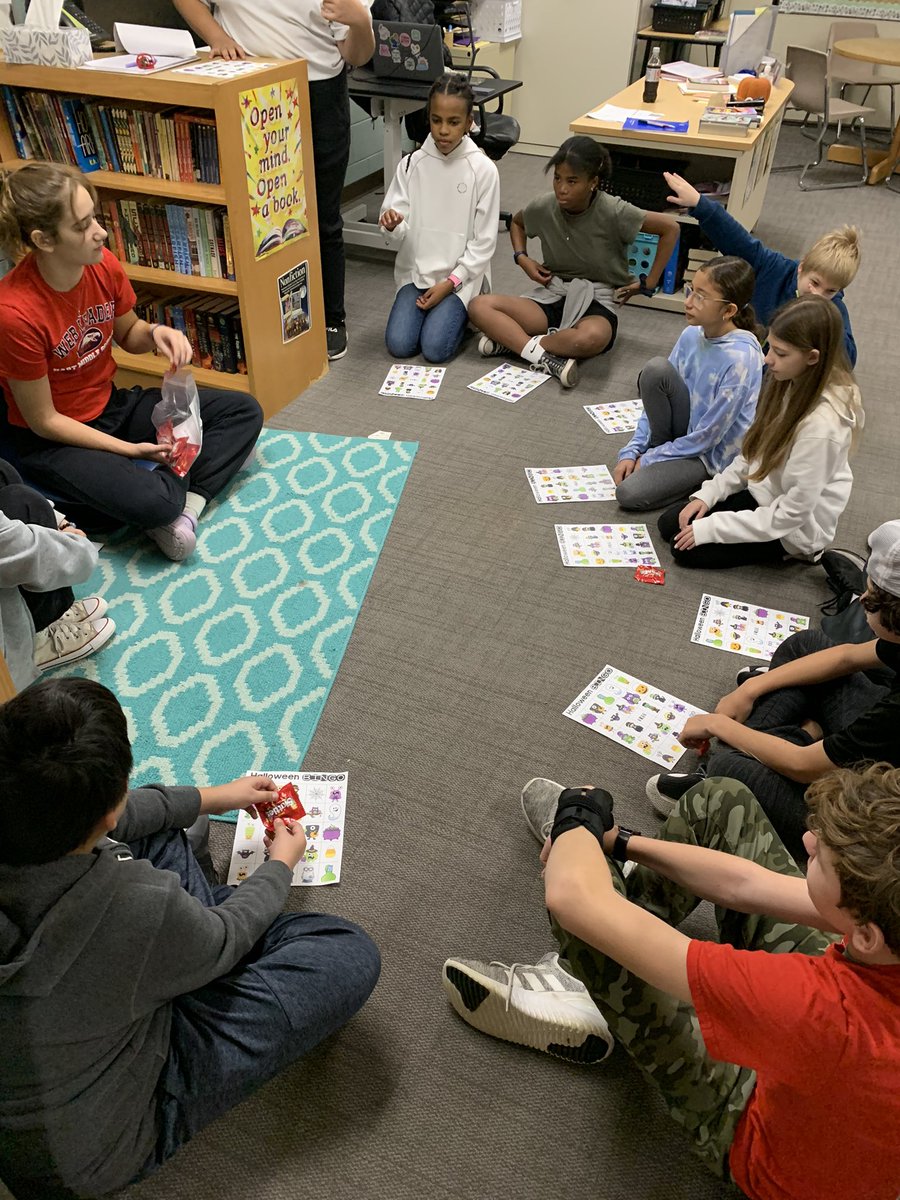 Web_Hart's tweet photo. WEB Wednesday = fun Halloween Bingo! Great way to start the day in our groups. WEB leaders are awesome! @RCSHartMS @BoomerangPrjct https://t.co/Tbv6qozPsp