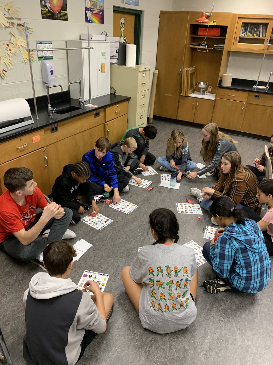 Web_Hart's tweet photo. WEB Wednesday = fun Halloween Bingo! Great way to start the day in our groups. WEB leaders are awesome! @RCSHartMS @BoomerangPrjct https://t.co/Tbv6qozPsp