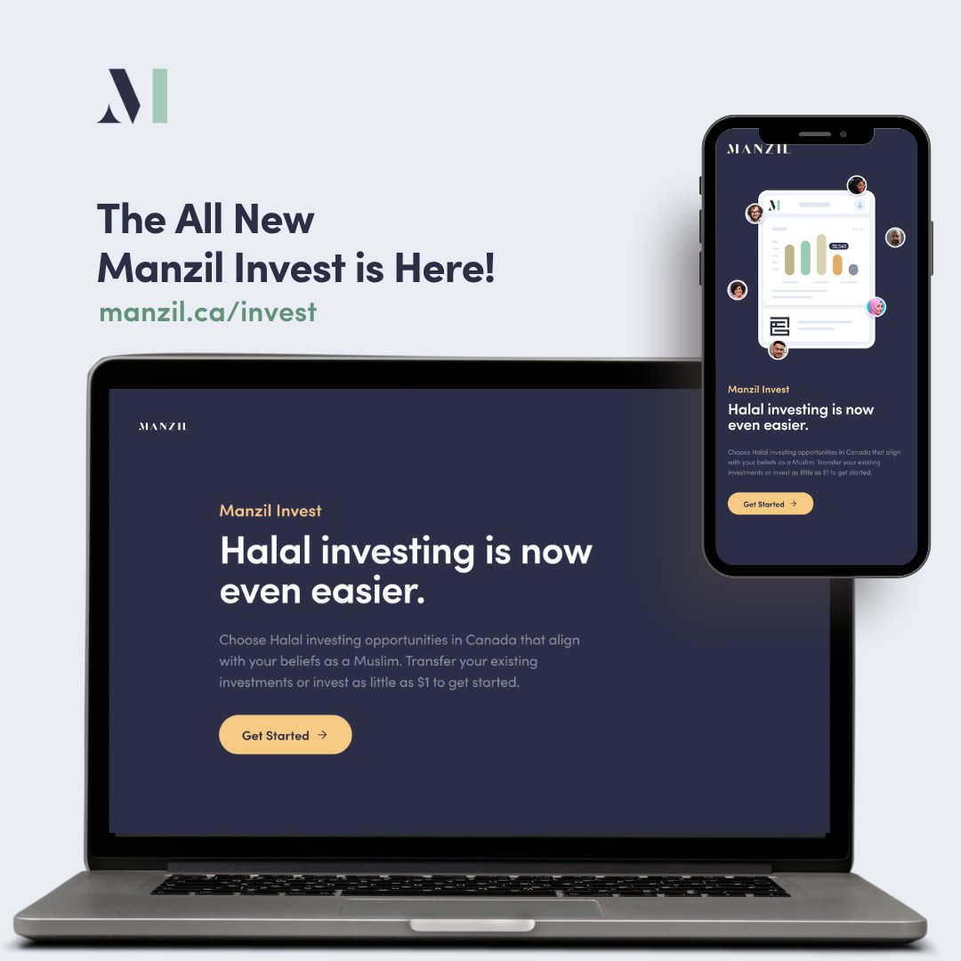 🚀🚀🚀 We’re excited to announce our new #halal_investment platform, Manzil Invest. Alhamdulillāh! Halal investing is now even easier! manzil.ca/invest  Link in Bio