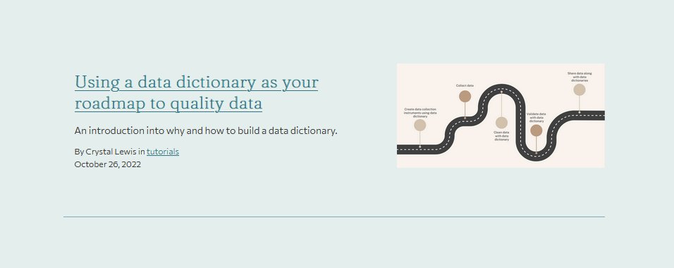✍️New blog post about what is arguably one of the most important pieces of documentation: A data dictionary.
cghlewis.com/blog/data_dict…
