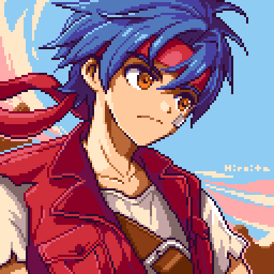 _hiroita_'s tweet image. お題箱より　ワイルドアームズのロディ君 #dotpict #pixelart #ドット絵