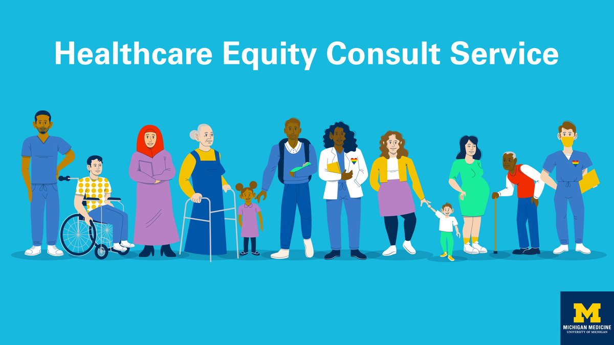 umichmedicine's tweet photo. Your experience matters. At Michigan Medicine, we seek to provide equitable patient care by reducing bias and improving access. Our Healthcare Equity Consult Service supports patients and families that may foster inequities in health care delivery: https://t.co/RPwYt409LW https://t.co/D9az6DhVUy