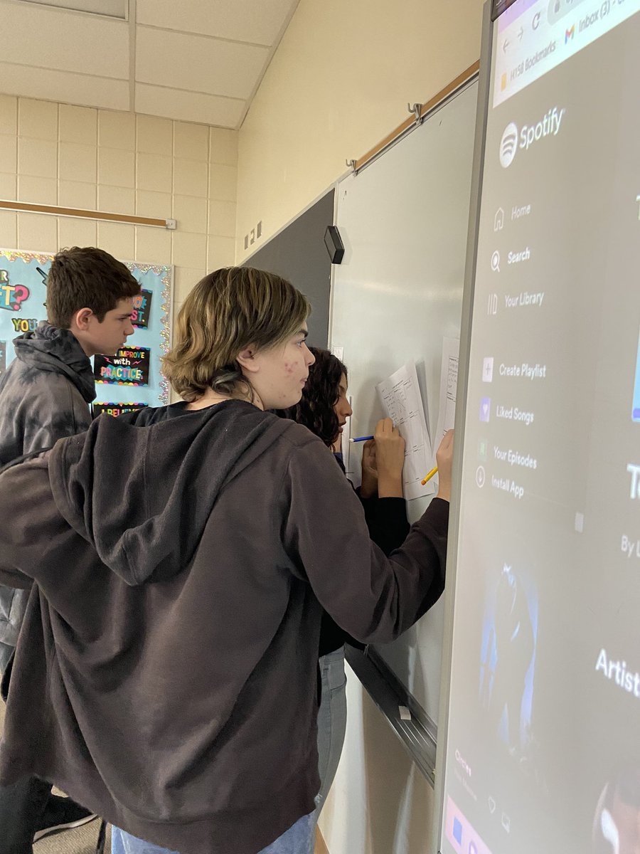 Scavenger hunts in Mrs. Whiteside’s Grade 8 make reviewing for a math test a whole lot more fun. #marlowe158