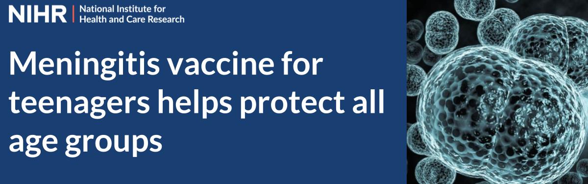 We're proud to have delivered this landmark study with thousands of participants in our region! Results now show that giving a meningitis vaccine to 14 to 19-year-olds helps protect people of all ages. Thank you to all participants and partner trusts🤝 local.nihr.ac.uk/news/giving-me…