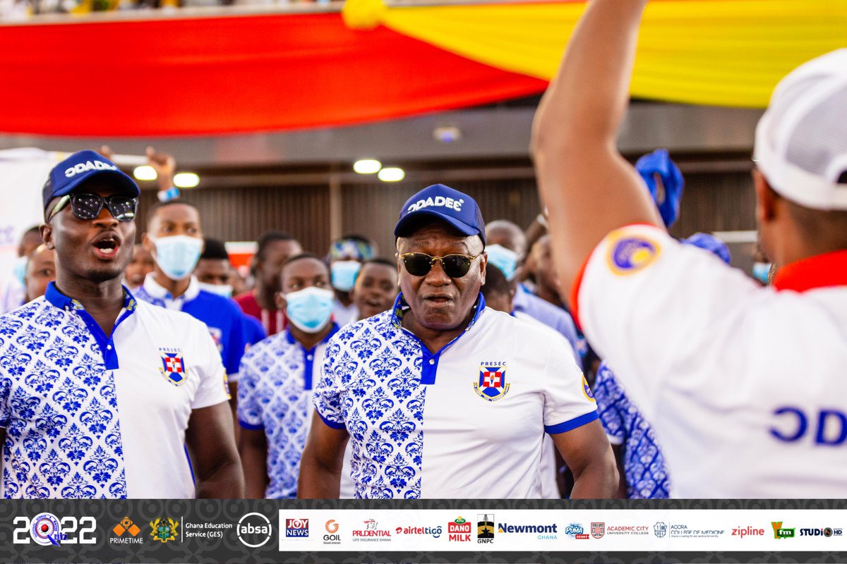 pregiss_knust's tweet photo. Class. Significance. Role model.
Ladies and gentlemen, Global Odade3 President, Dr. Ernest Ofori Sarpong is at the Great Hall to support #TeamPRESEC.
#Still7ALivingGod #NSMQFinal #NSMQonJoy https://t.co/ON57GIXd0Z