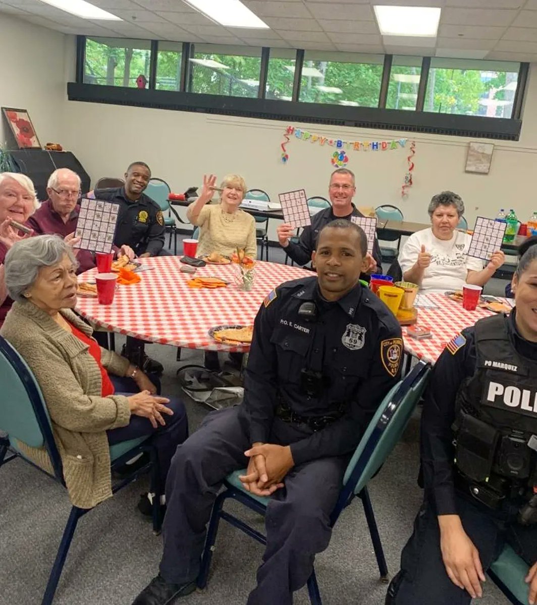 peekskillpolice's tweet photo. A few great photos of the PPD Community Policing Unit and the seniors PO-KE-NO club at our first PO-KE-NO with the Police event. Everyone had a such a great time playing PO-KE-NO, having a pizza luncheon and joking &amp; laughing together.😁

#CommunityPolicing 
#peekskillpolice https://t.co/sVkeD0uUpG
