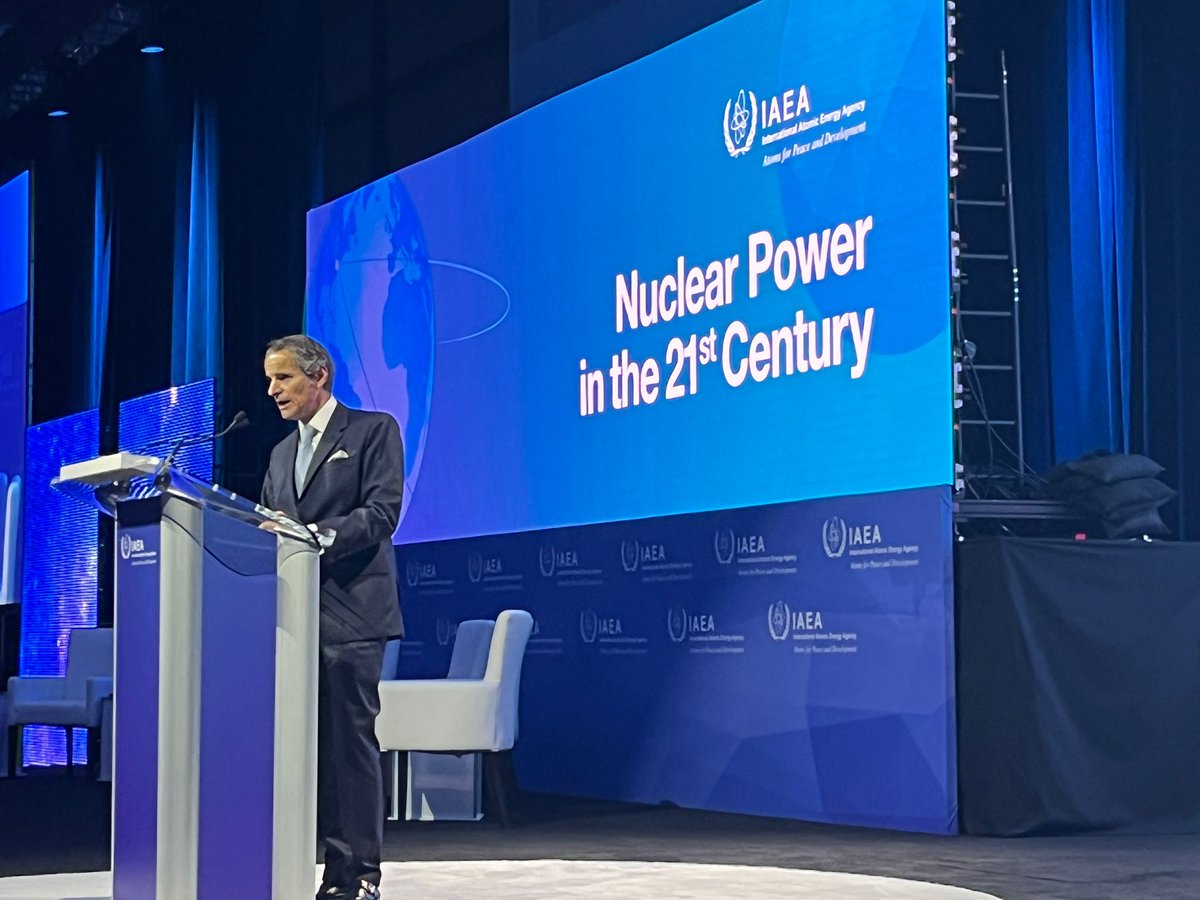 Delighted to open @IAEAorg Int'l Ministerial Conference on Nuclear Power in Washington DC 🇺🇸. The #PoweredByNuclear conference comes at a time when the world faces climate and energy crises. More than ever, we need reliable and clean energy: nuclear is a solution.