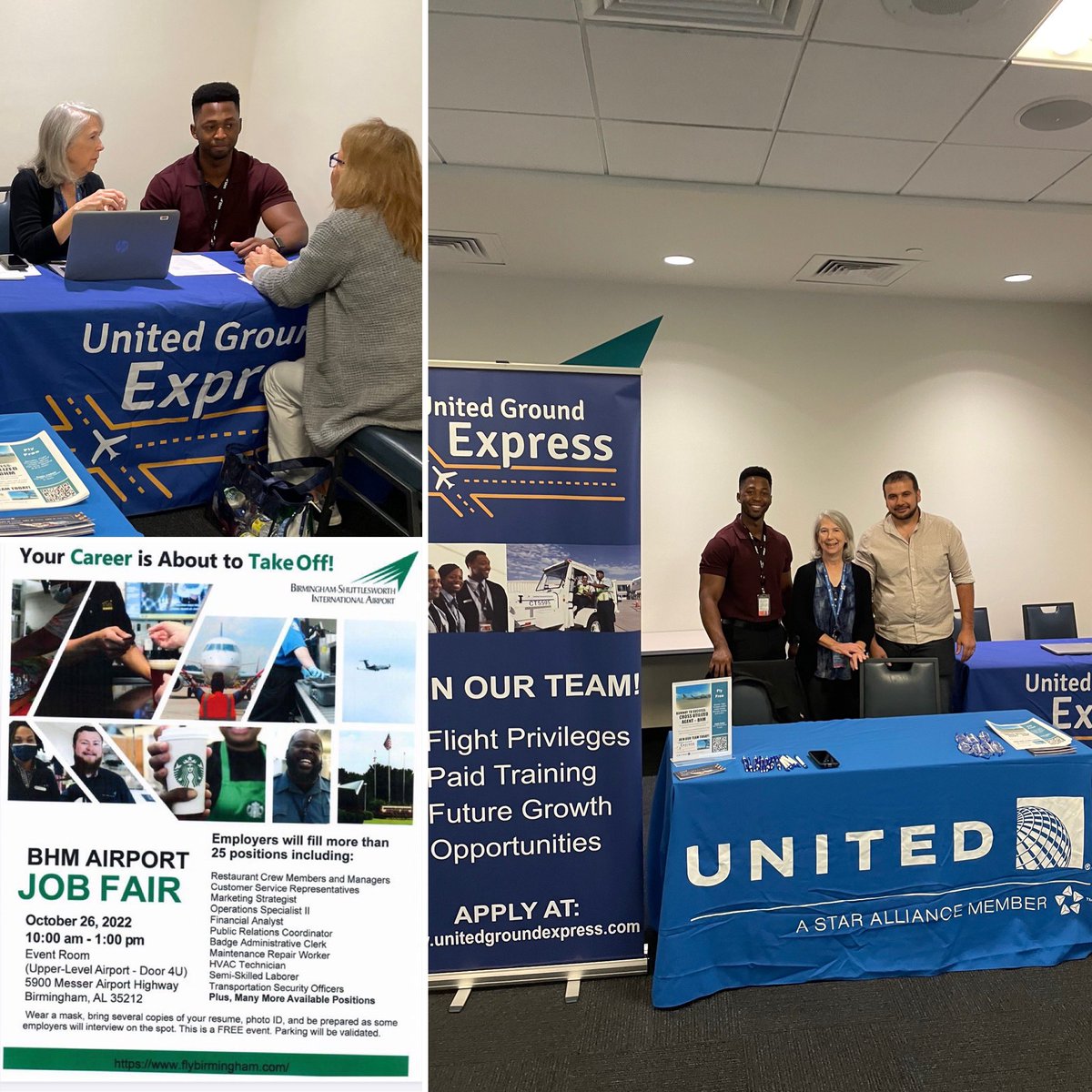 Your career is about to Take OFF ✈️ Join our Recruiting & AO Teams at the BHM Hiring event 💙 Teamwork makes the dreamwork! 🤍 #onthespotoffers #recruitingwithheart #weareUGE